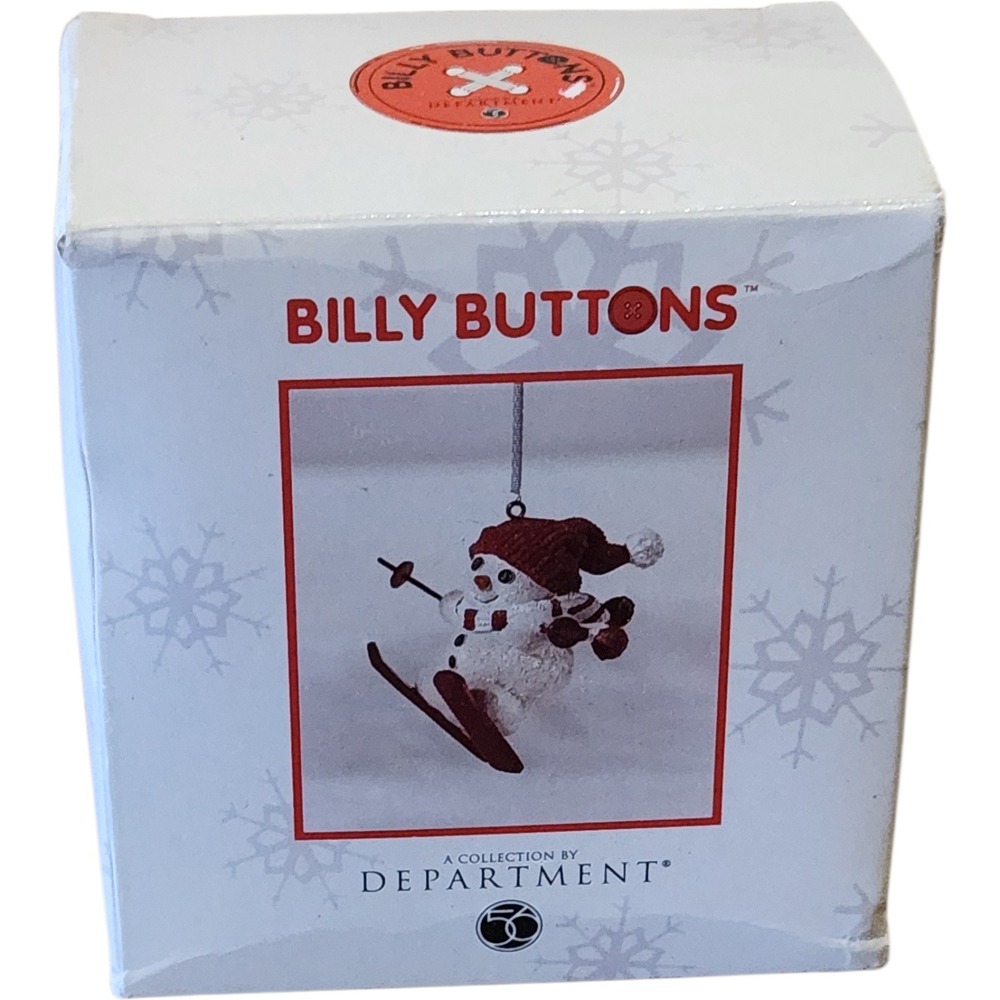 Department 56‎ Billy Buttons Snowman Skier Christmas Ornament 5603003